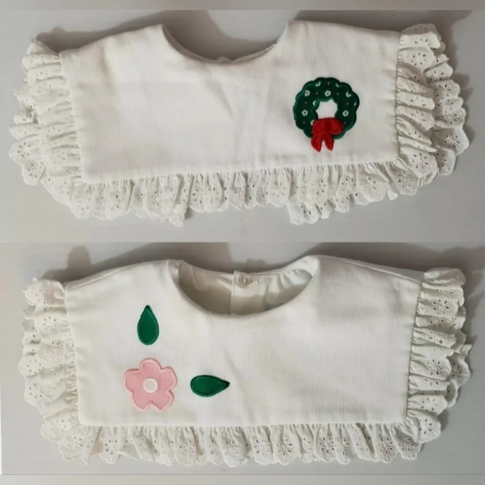 The Children's Hour By Jan Briggs Embroidered Reversible Holiday Dress Collar